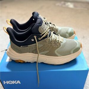 HOKA Anacapa 2 Low GTX Waterproof Hiking Shoes for Men - Sea Moss/Oatmeal